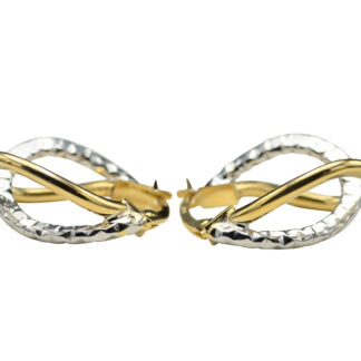 SOLD - The Faustas:  14K Two Tone Gold Dangler Earrings