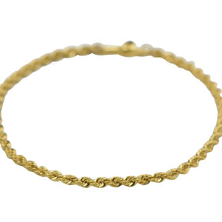 SOLD - The Fendi:  Classic 14K Gold Twisted Rope Bracelet