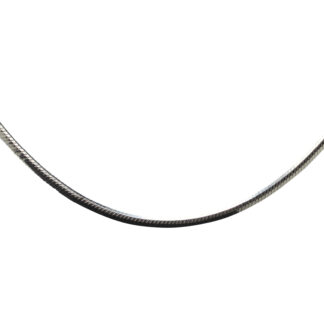 Ladies 14K White Gold Rounded Herringbone Style Chain