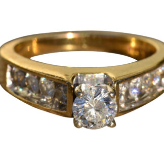 The Arrian:  Ladies Diamond Engagement Ring in 14K Yellow Gold