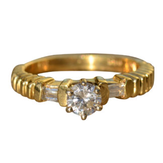 The Pomona:  Vintage Ladies 14K Engagement Ring set with Diamonds