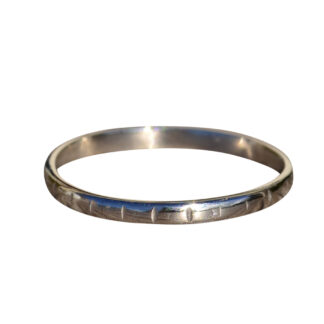 SOLD - The Ximena:  Ladies Antique Platinum Wedding Band