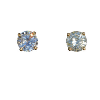 SOLD - Ladies 14K Yellow Gold 1.02 CTW Diamond Stud Earrings