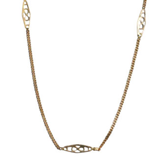 SOLD - The Pietro:  Ladies 14K Gold Station Chain