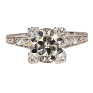 The Timeless Brilliance: Transitional Cut Diamond Ring in Platinum