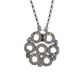 The Kehlani:  Ladies 14K Contemporary Convertible Diamond Necklace