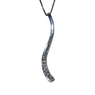The Cataleya:  Ladies White Gold and Diamond Drop Necklace