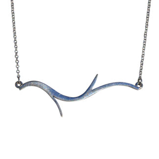 SOLD - The Oaklynn:  Ladies Contemporary 14K White Gold and Diamond Branch Necklace