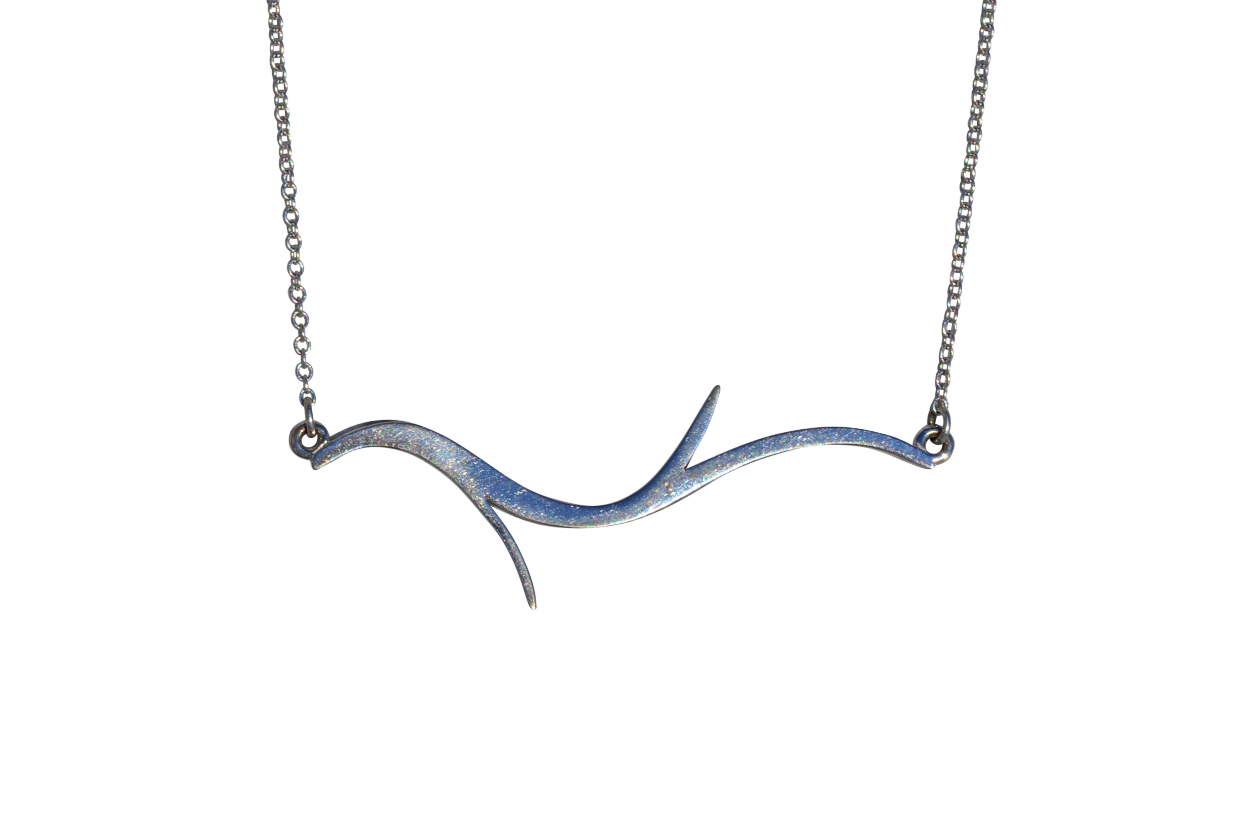 SOLD - The Oaklynn: Ladies Contemporary 14K White Gold and Diamond Branch Necklace