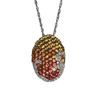 SOLD - The Dreama:  Ladies Multi-colored Sapphire and Diamond Necklace