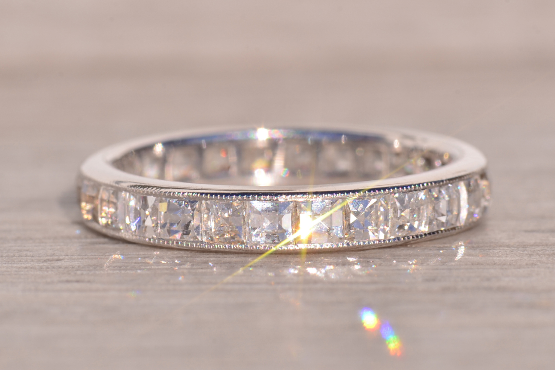 The Borah Peak: Designer Signed Custom Blaze Cut Diamond Eternity Band - Image 2