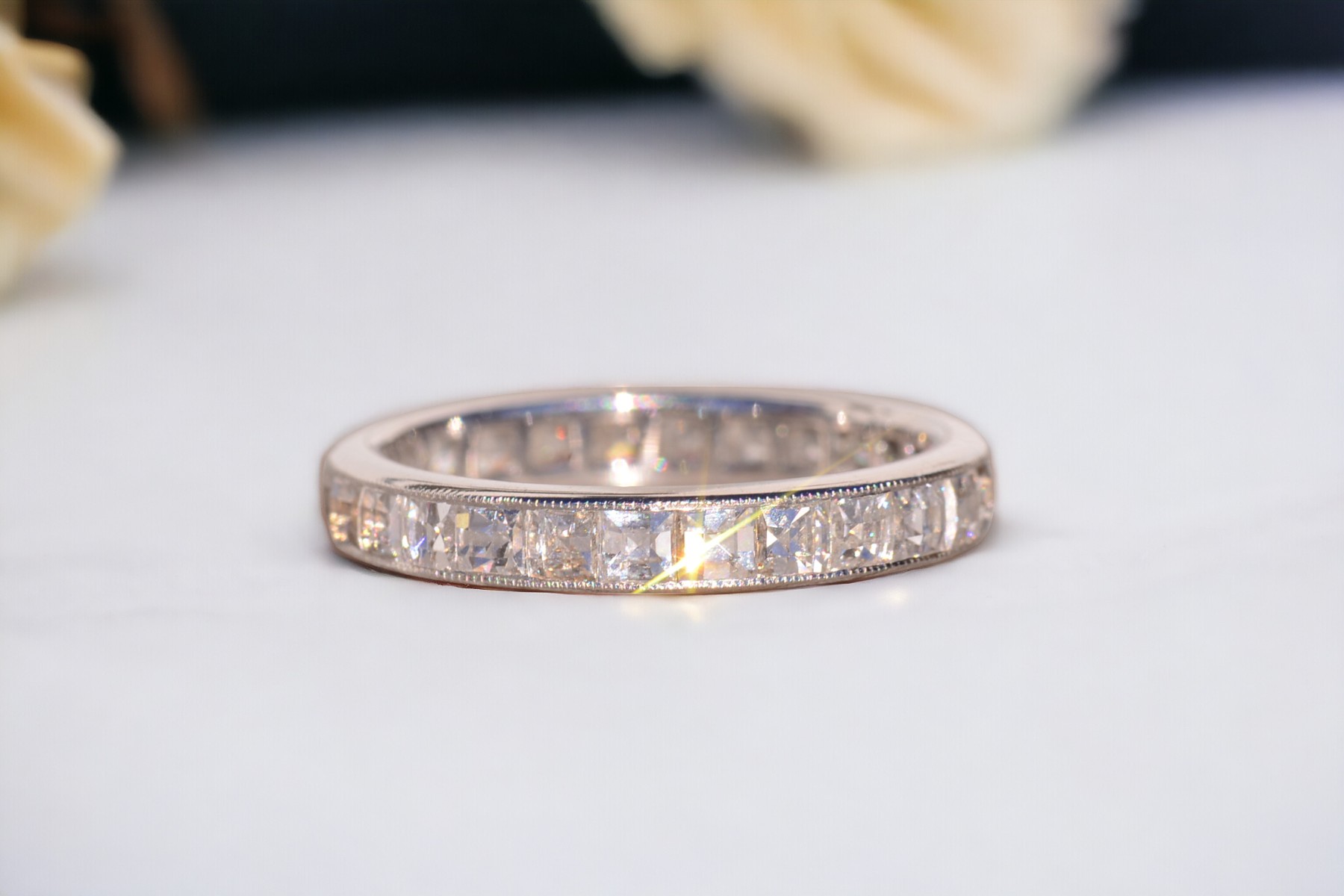 The Borah Peak: Designer Signed Custom Blaze Cut Diamond Eternity Band - Image 9