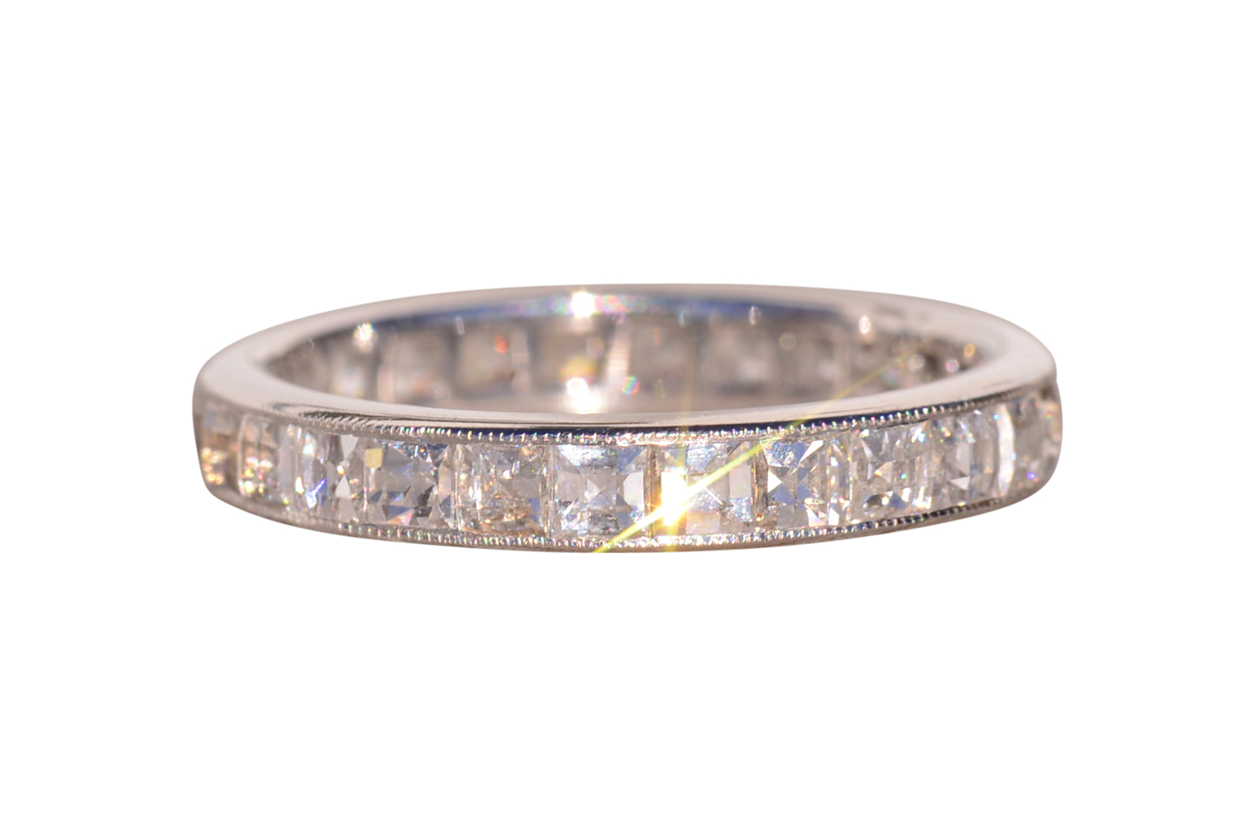 The Borah Peak: Designer Signed Custom Blaze Cut Diamond Eternity Band