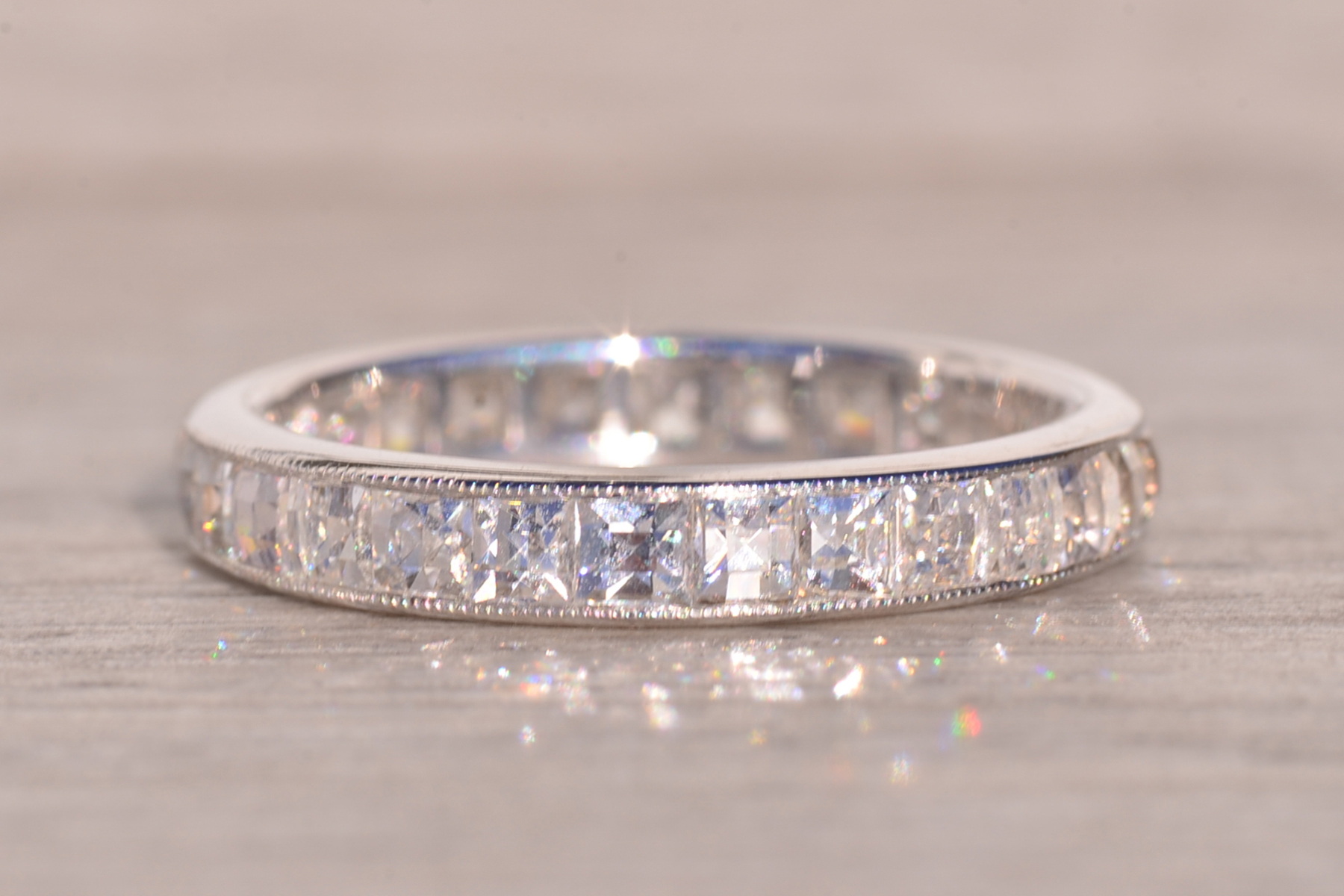 The Borah Peak: Designer Signed Custom Blaze Cut Diamond Eternity Band - Image 5