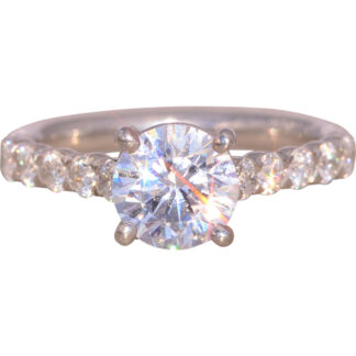 Platinum Semi Mounting with Natural Diamonds
