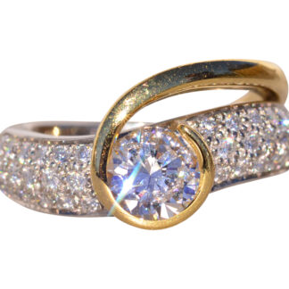 Two Tone Natural Diamonds Semi Mount