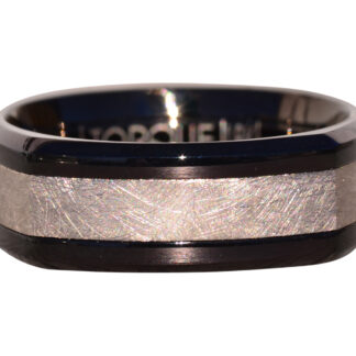 The Maple: Torque Signed Black Cobalt and White Gold Wedding Band