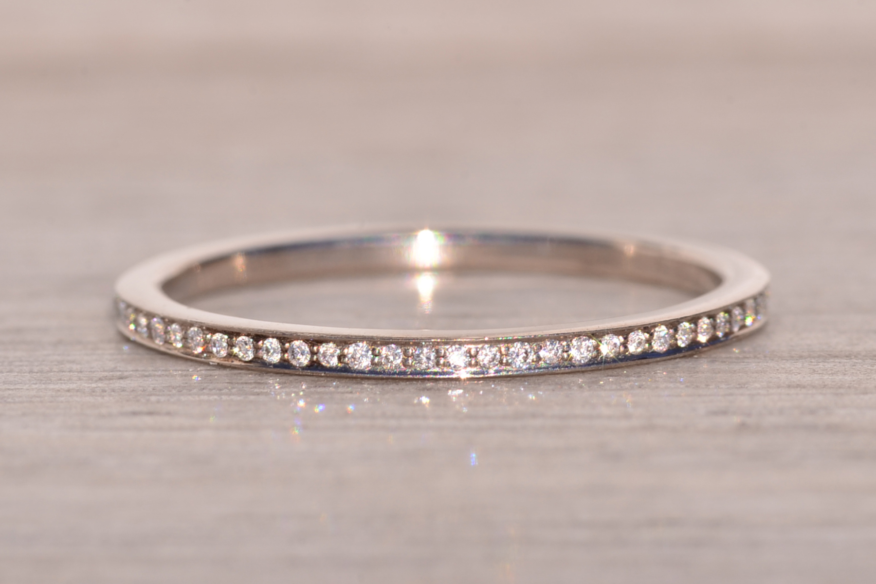 The Elowen: Designer Signed White Gold and Natural Diamonds Band - Image 2