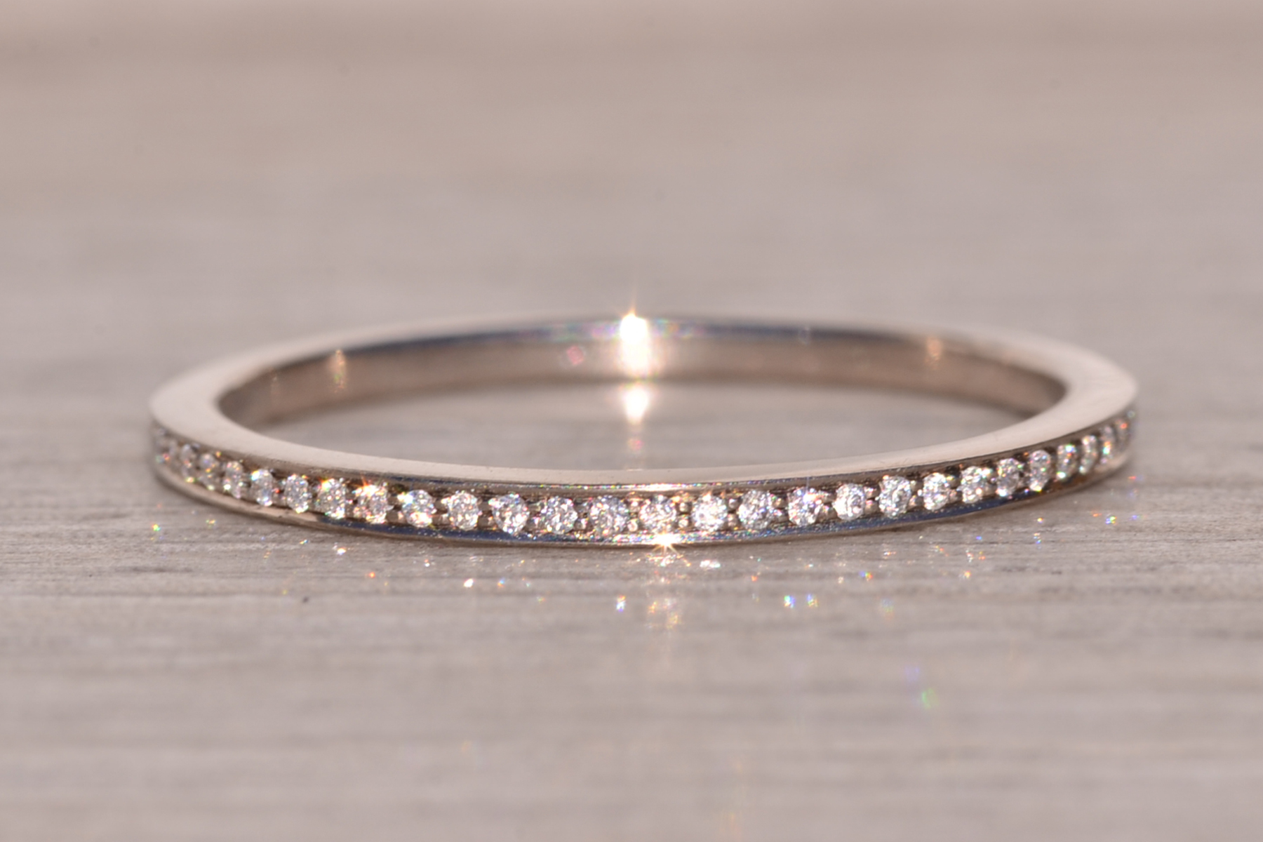 The Elowen: Designer Signed White Gold and Natural Diamonds Band - Image 3