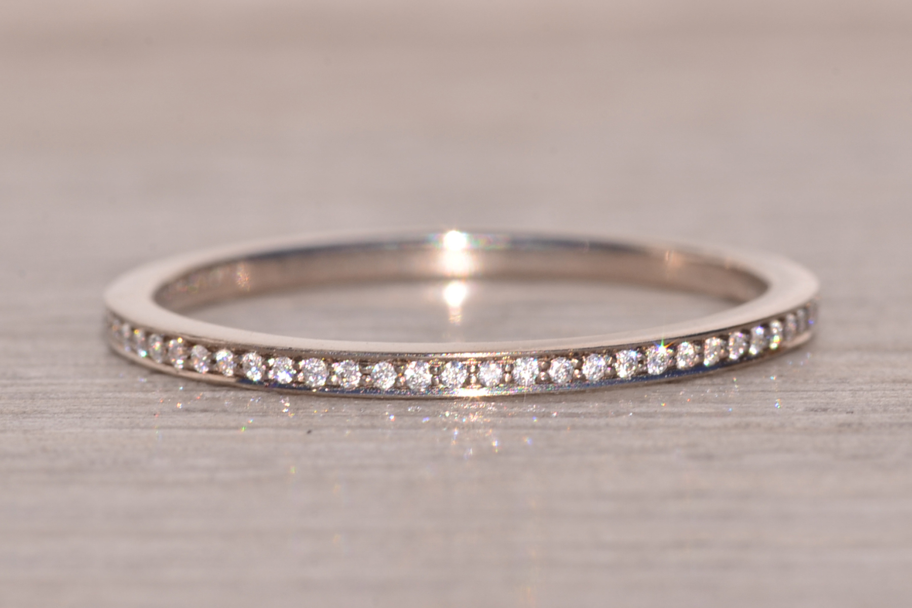 The Elowen: Designer Signed White Gold and Natural Diamonds Band - Image 4