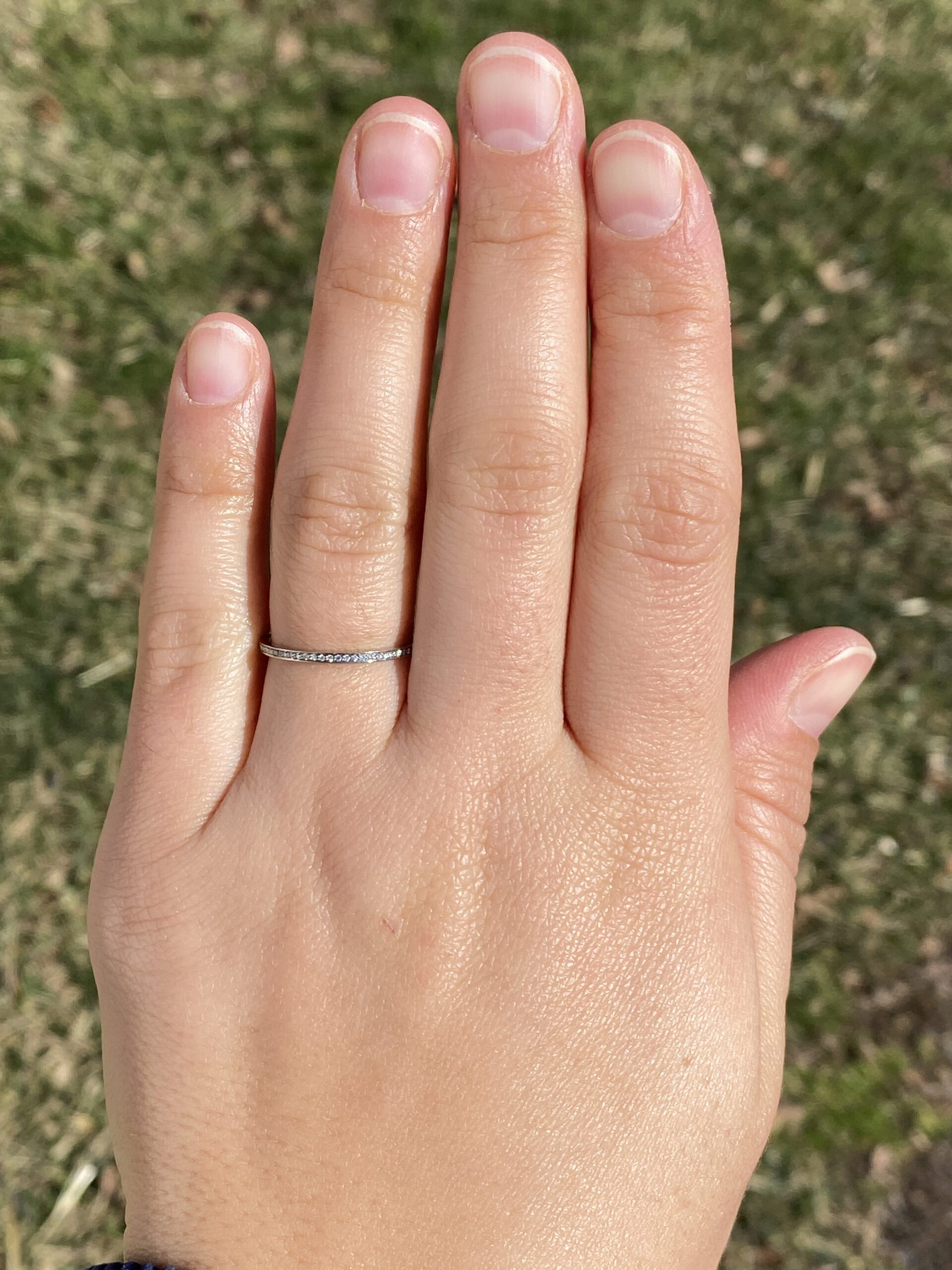 The Elowen: Designer Signed White Gold and Natural Diamonds Band - Image 5