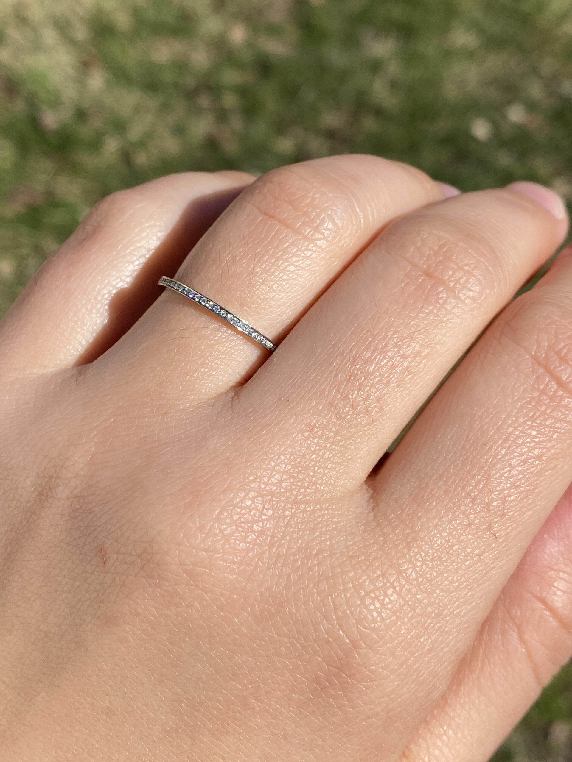 The Elowen: Designer Signed White Gold and Natural Diamonds Band - Image 6