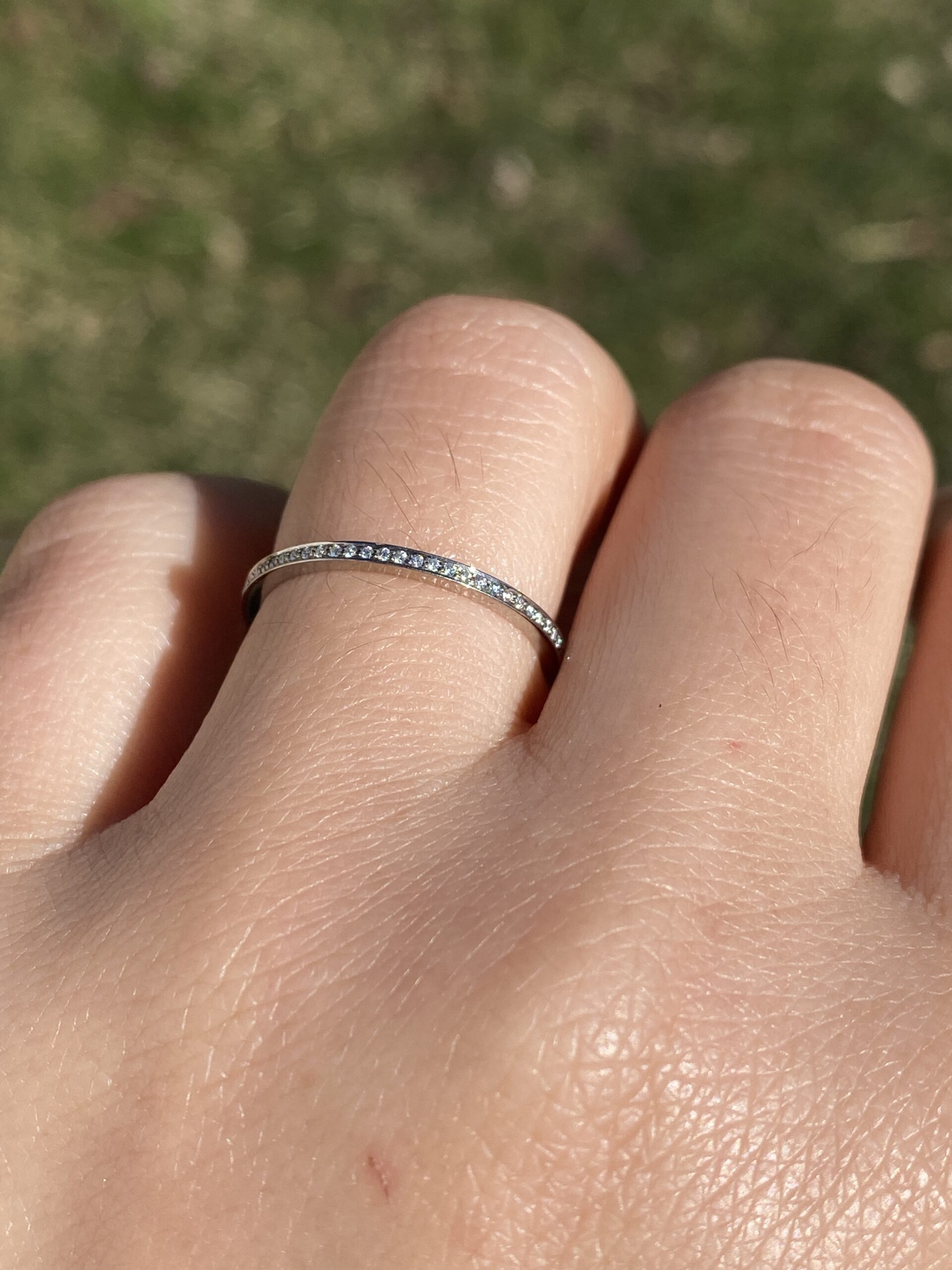 The Elowen: Designer Signed White Gold and Natural Diamonds Band - Image 7