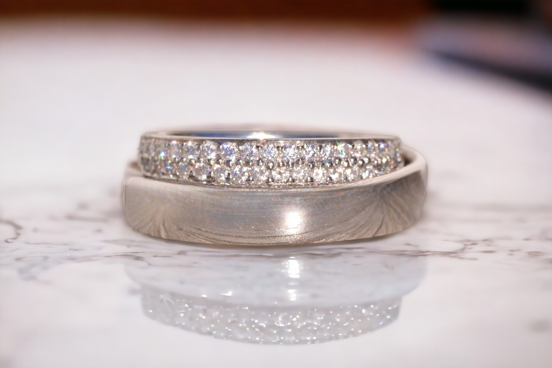 The Continuum: Designer Signed Platinum and Natural Diamond Band - Image 11