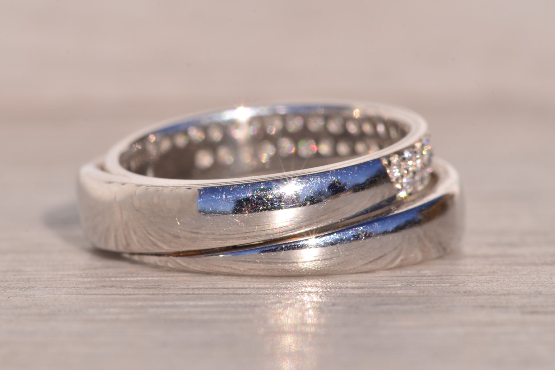The Continuum: Designer Signed Platinum and Natural Diamond Band - Image 5