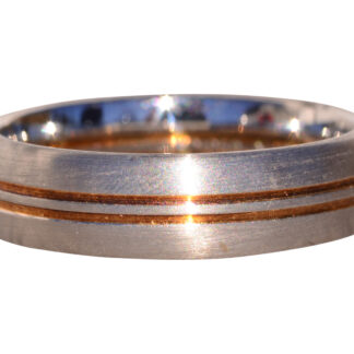 The Handmade: Designer Signed Handmade Platinum and Yellow Gold Gentleman's Band