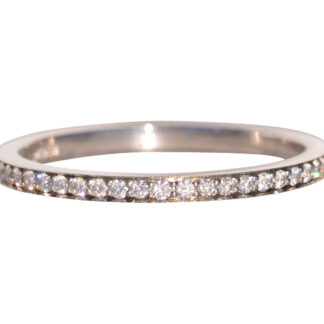 The Steller Thin: Designer Signed White Gold Diamond Eternity Band