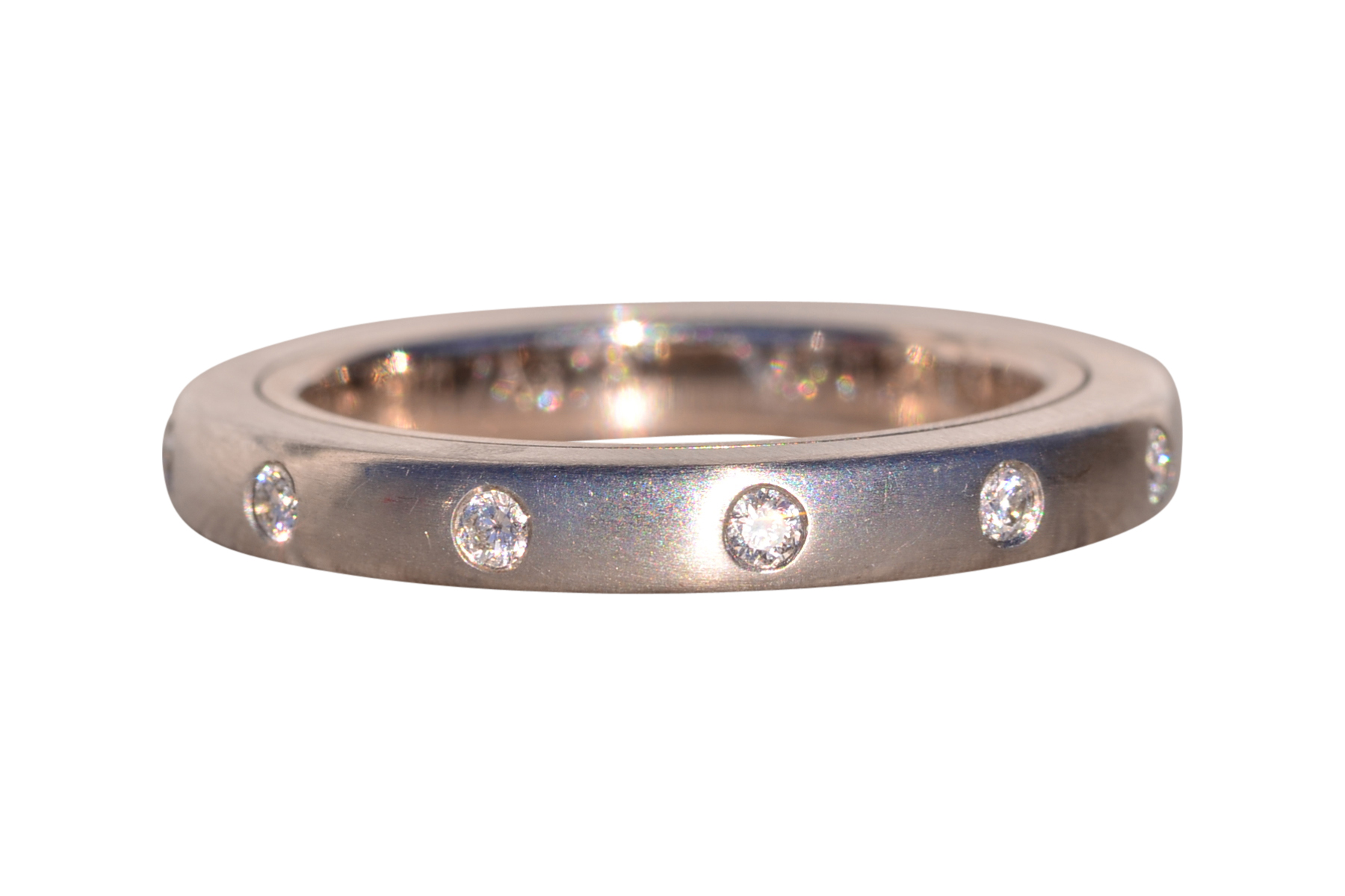 The Spins: Designer Platinum and White Gold Spinner Ring with Natural Diamonds