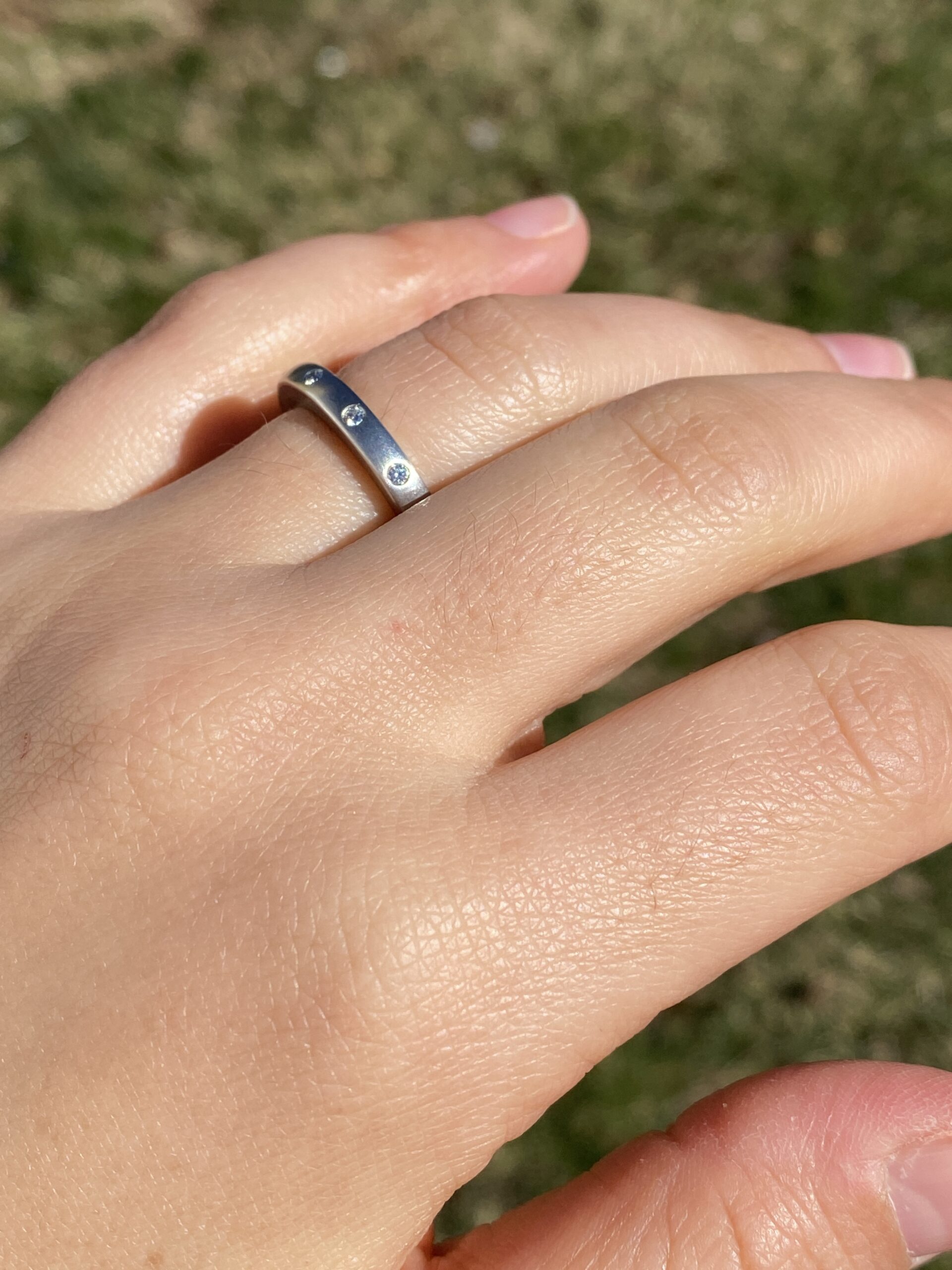 The Spins: Designer Platinum and White Gold Spinner Ring with Natural Diamonds - Image 5