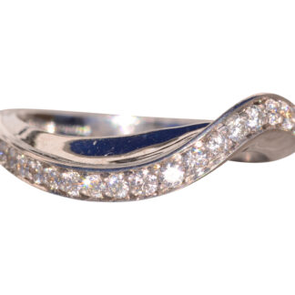 The Wave: Designer Signed Wave Ring with Natural Diamonds