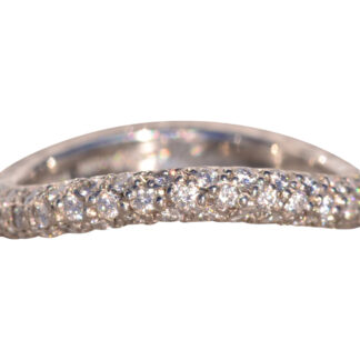 The Pave Wave:  Designer Signed Pave Set Natural Diamond Contour Eternity Band