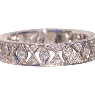 The Bev: Beverly K Signed Platinum and Diamond Band with Natural Diamonds