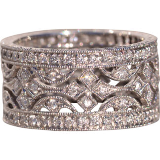 The Wide Body: Beverly K Signed Platinum and Diamond Eternity Band