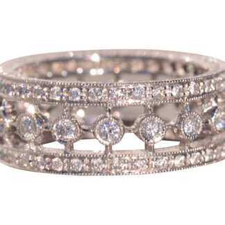 SOLD - The Blackburn: Carl Blackburn Signed Natural Diamond Eternity Band in Platinum