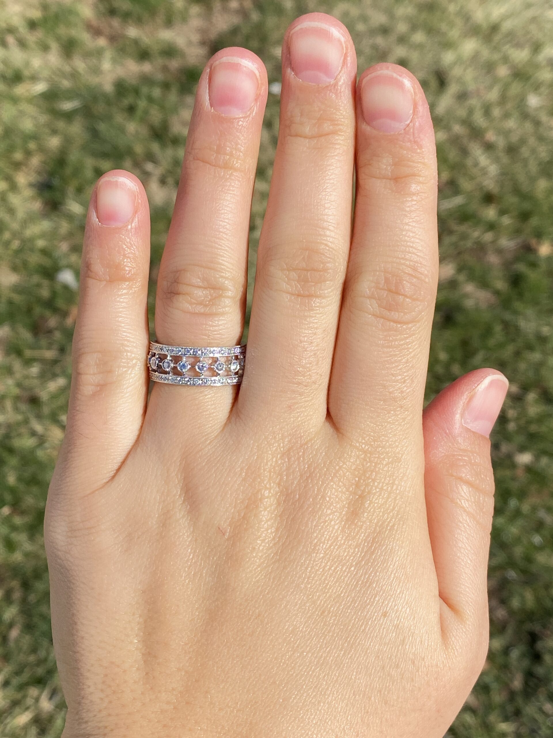 SOLD - The Blackburn: Carl Blackburn Signed Natural Diamond Eternity Band in Platinum - Image 5