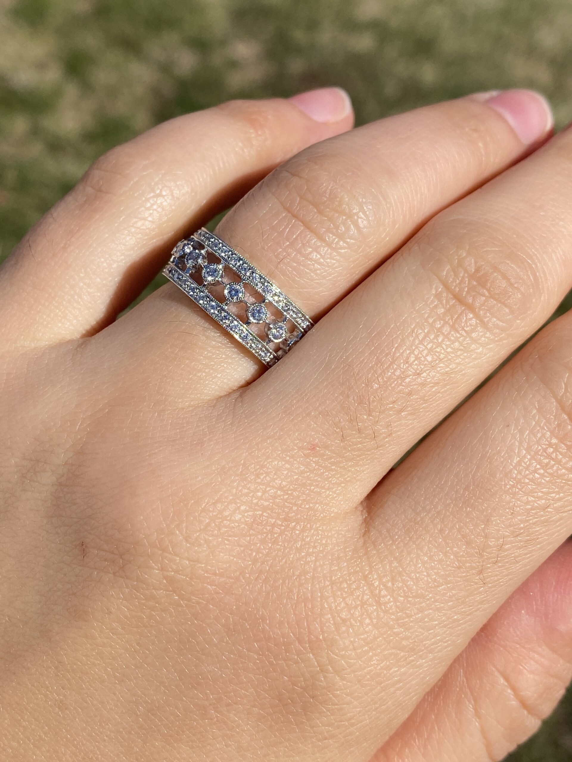 SOLD - The Blackburn: Carl Blackburn Signed Natural Diamond Eternity Band in Platinum - Image 6