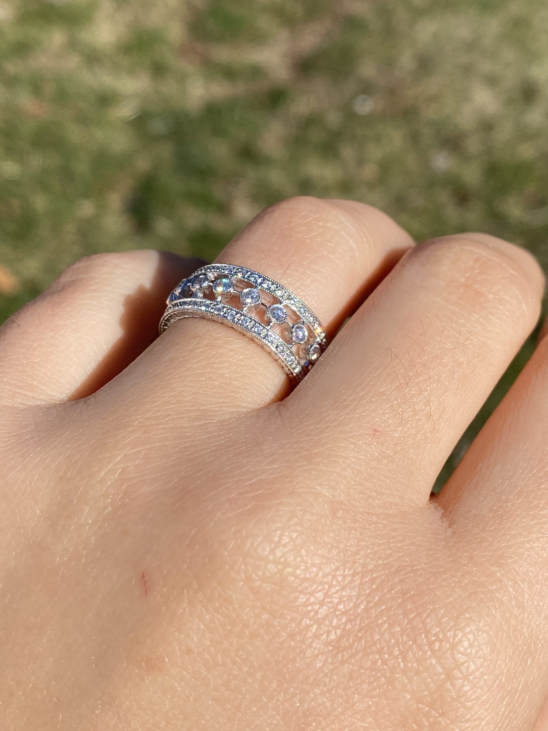 SOLD - The Blackburn: Carl Blackburn Signed Natural Diamond Eternity Band in Platinum - Image 7