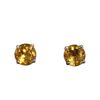 SOLD - 14K Yellow Gold Citrine Stud Earrings