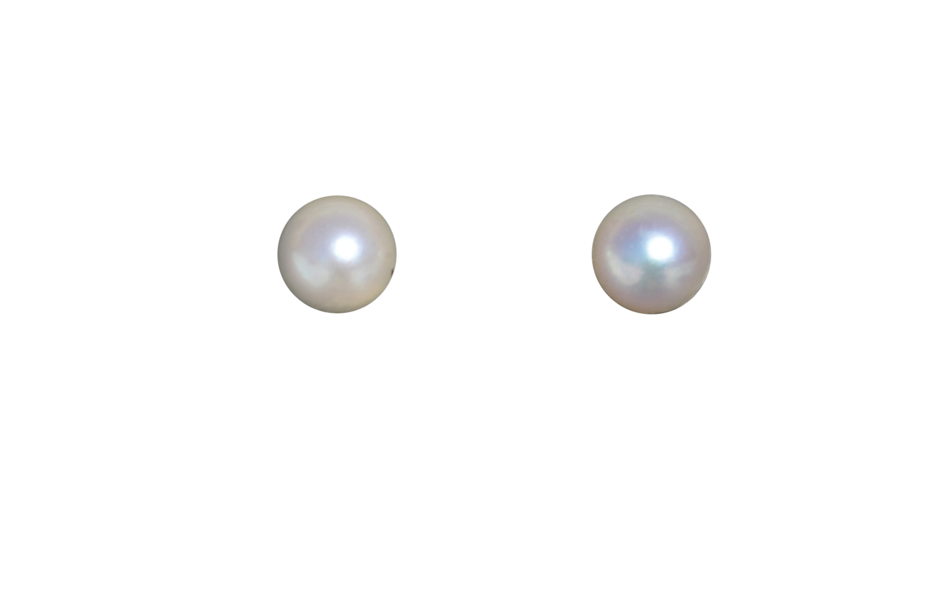 Ladies Classic 14K Yellow Gold Pearl Stud Earrings