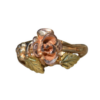 The Novalee:  Ladies Vintage 10K Two Tone Floral Cocktail Ring