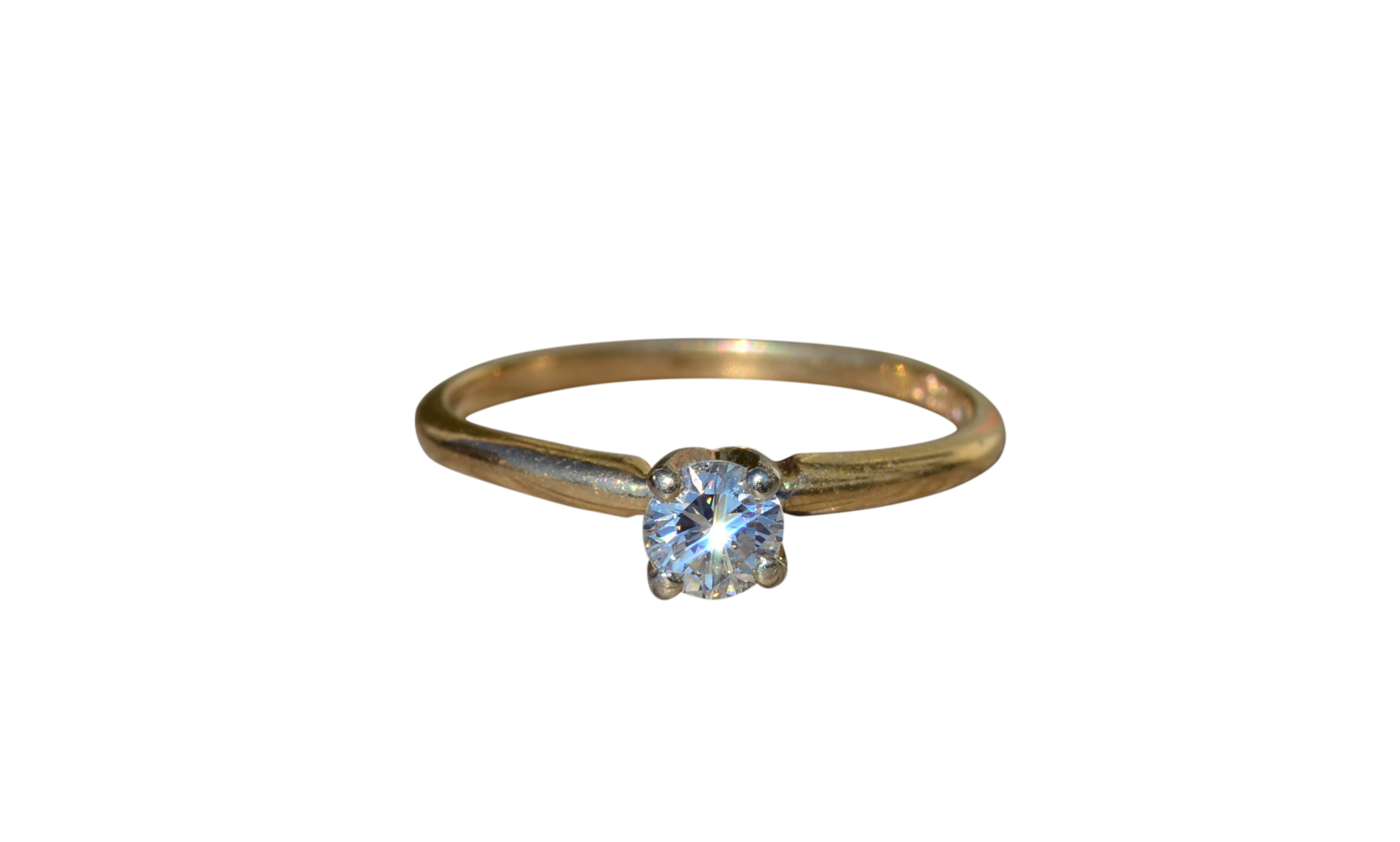 The Kaisley: Ladies Vintage 14K Diamond Solitaire Engagement Ring