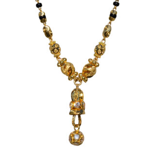 SOLD - The Ayleen:  Ladies Vintage 22K Y-Necklace set with Cubic Zirconia