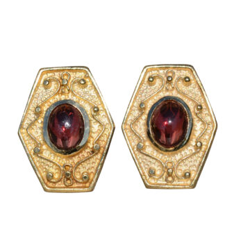 SOLD - The Emmalines:  Ladies Vintage 14K Garnet Statement Earrings