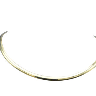 SOLD - The Arlette:  Ladies Yellow Gold Gooseneck Style Omega Collar Necklace