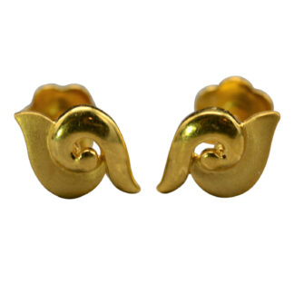 SOLD - Vintage 22K Yellow Gold Flat Back Stud Earrings