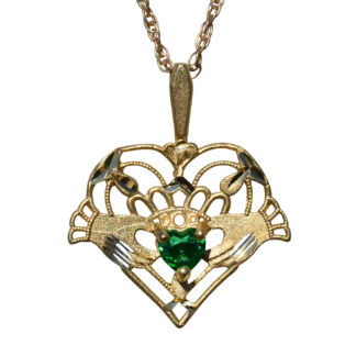SOLD - Ladies Vintage 14K Claddagh Necklace